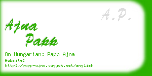 ajna papp business card